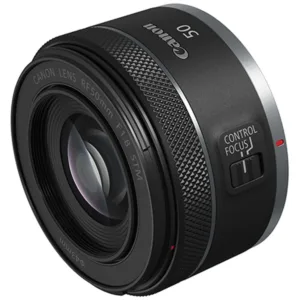 Canon RF50mm F1.8 STM com seletor de controle e foco
