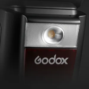 Detalhe frontal do flash Godox V860III
