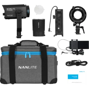 Nanlite Forza 60C e componentes apresentados