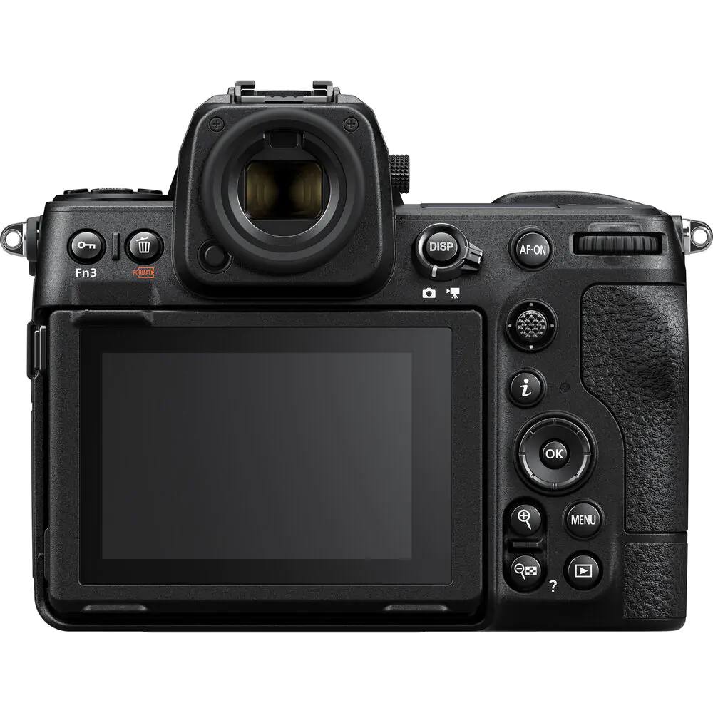 Câmera Nikon Z8 Corpo — vista traseira Nikon Z8 corpo em vista traseira